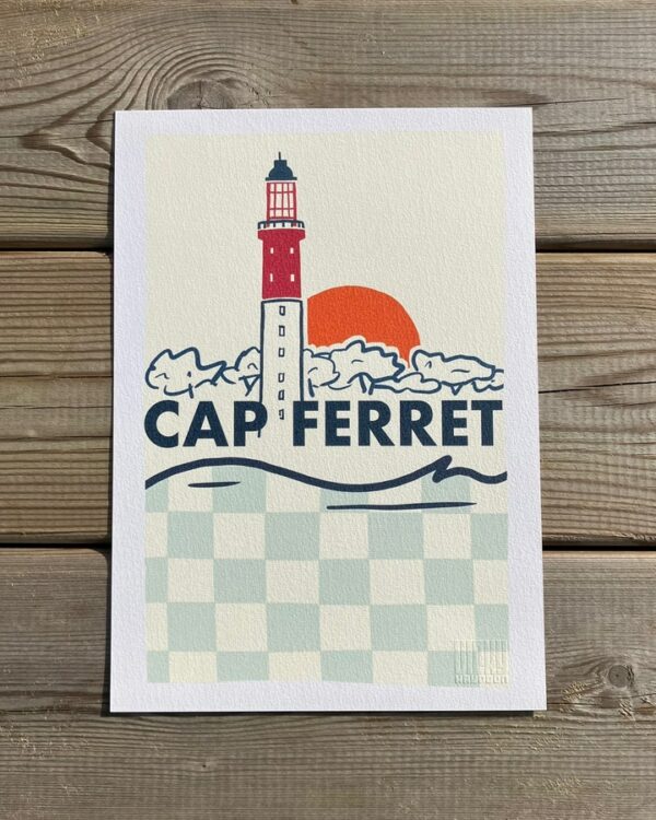 Affiche Cap Ferret Damier