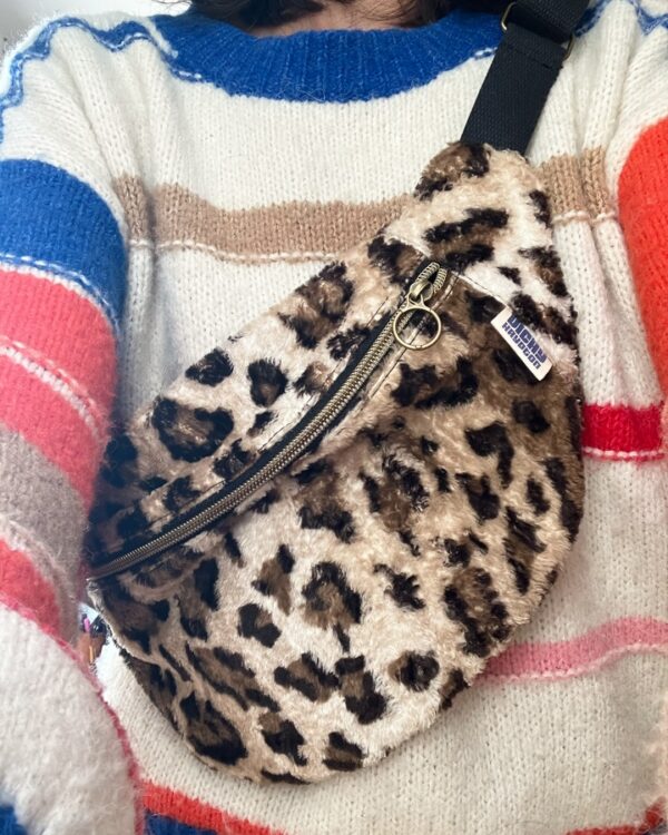 Banane L leopard beige