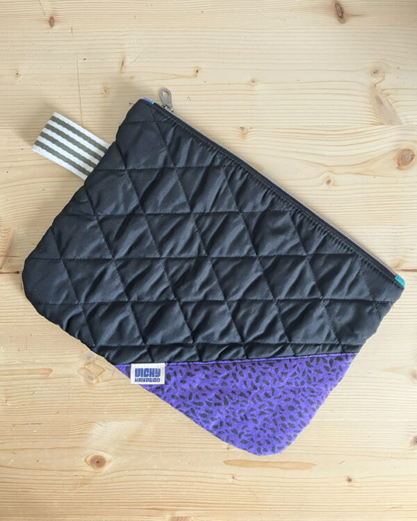 Pochette matelassée noire