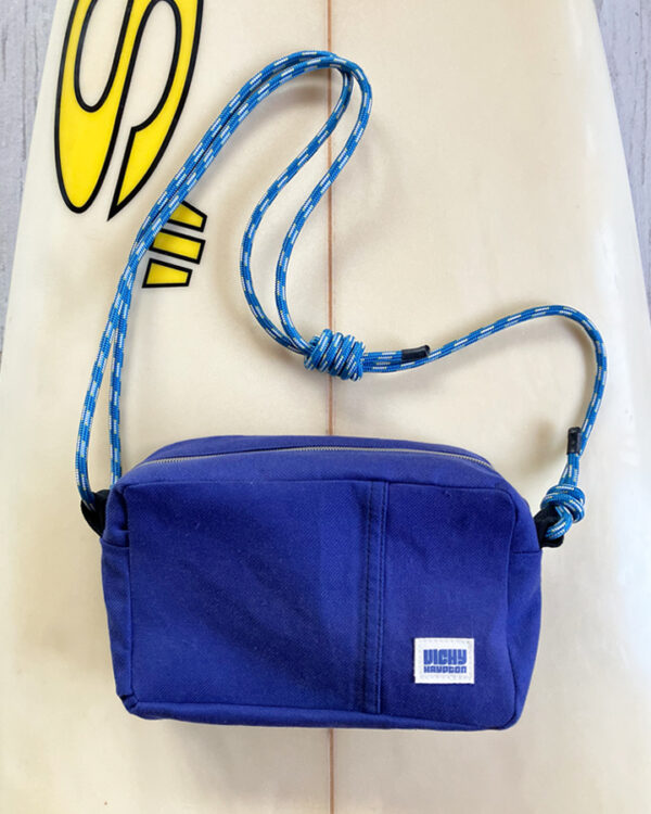 Sac bandoulière bleu de travail