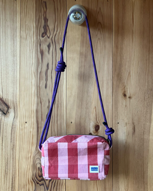 Sac bandoulière Damier rose