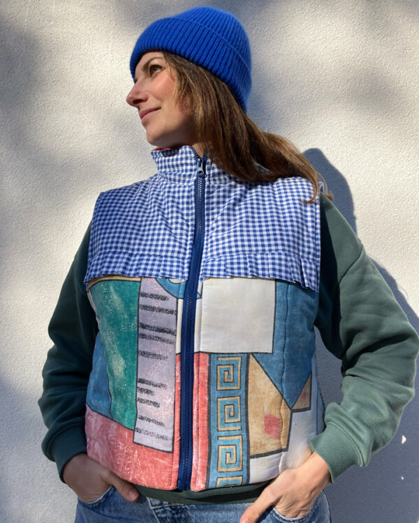 Doudoune sans manches Bleue