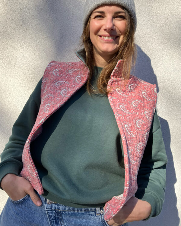 Veste Matelassée Rose