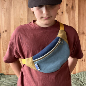 Banane kid molleton tricolore bleu