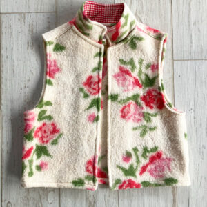 Veste Fleurs Rose Rouge