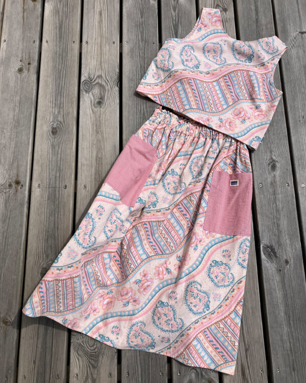 Top + Jupe Cachemire poche vichy