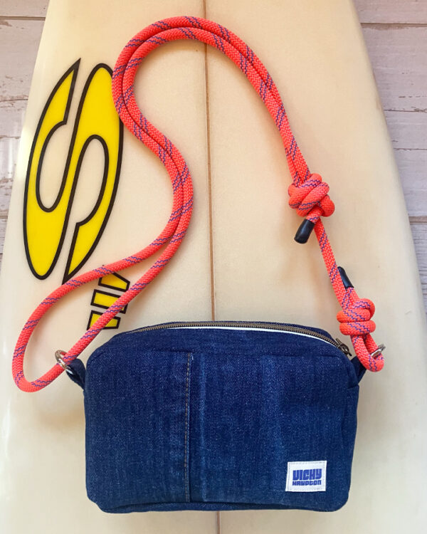 Sac Bandoulière Denim Bleu Brut