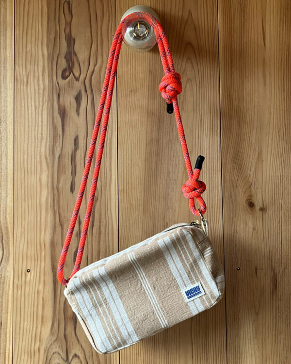 Sac bandoulière Rayure Matelas Beige