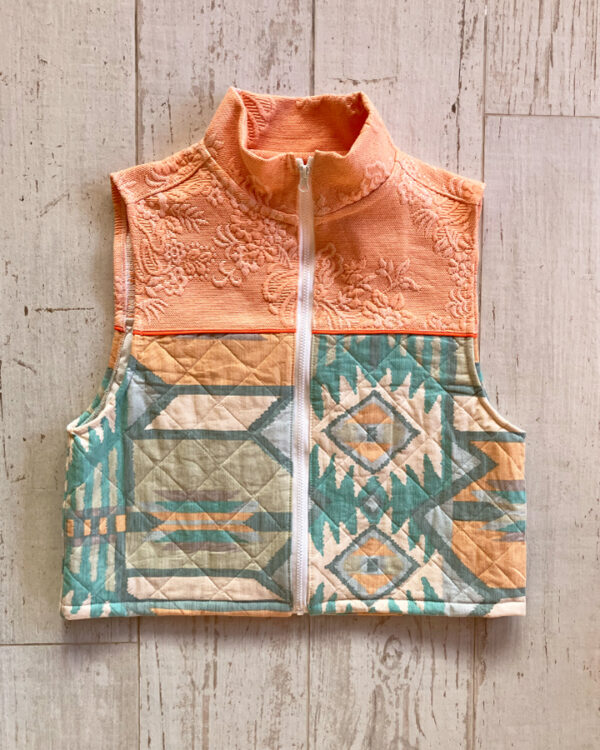 Veste Zippée Bico Matelassée Orange
